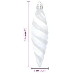 Boule en forme de spirale de Noël 40 pcs Blanc Plastique 616354616354