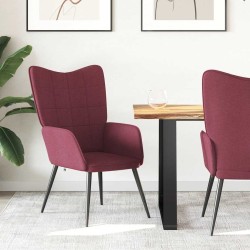 Chaise de relaxation Rouge bordeaux Tissu 616355616355
