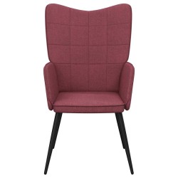 Chaise de relaxation Rouge bordeaux Tissu 616355616355