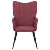 Chaise de relaxation Rouge bordeaux Tissu 616355616355
