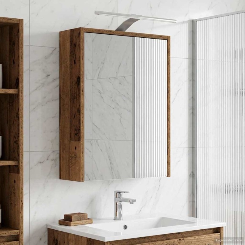 Armoire Miroir de Salle de Bain Bois ancien 43 x 16 x 62.5 cm 616356616356