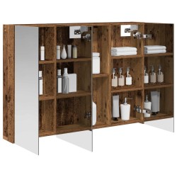 Armoire Miroir de Salle de Bain Bois ancien 100 x 14,5 x 70 cm 616357616357