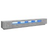 Meuble TV avec lumières LED Gris béton 300x35x40 cm 616360616360