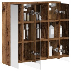 Armoire Miroir de Salle de Bain Bois ancien 63,5 x 16 x 62,5 cm 616362616362