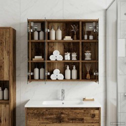 Armoire Miroir de Salle de Bain Bois ancien 63,5 x 16 x 62,5 cm 616362616362