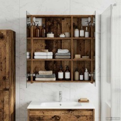 Armoire Miroir de Salle de Bain Bois ancien 60 x 14,5 x 70 cm 616363616363