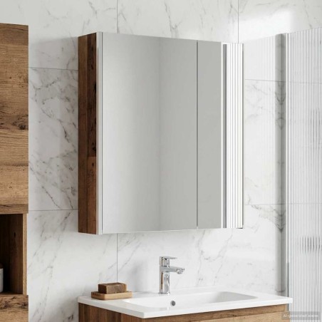 Armoire Miroir de Salle de Bain Bois ancien 63,5 x 15,5 x 70 cm 616366616366