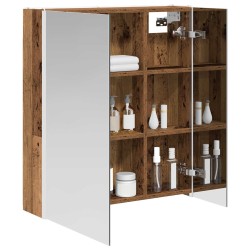 Armoire Miroir de Salle de Bain Bois ancien 63,5 x 15,5 x 70 cm 616366616366