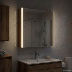 Armoire Miroir de Salle de Bain Bois ancien 63,5 x 15,5 x 70 cm 616366616366