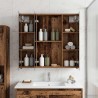 Armoire Miroir de Salle de Bain Bois ancien 70 x 14,5 x 70 cm 616367616367