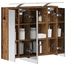 Armoire Miroir de Salle de Bain Bois ancien 73,5 x 16 x 62,5 cm 616369616369