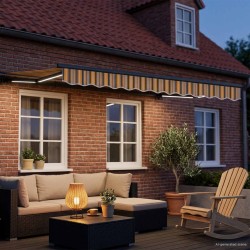 Auvent rétractable électrique Jaune, Gris, Anthracite 2,5 x 2 m 616370616370