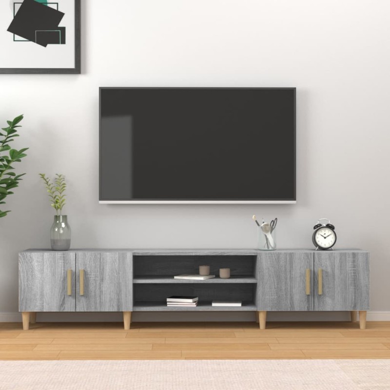 Meuble TV sonoma gris 180x31,5x40 cm bois d'ingénierie 616373616373