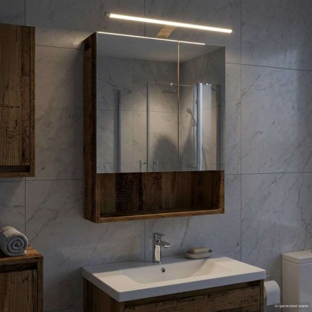 Armoire Miroir de Salle de Bain Bois ancien 50 x 14,5 x 70 cm 616376616376