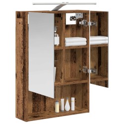 Armoire Miroir de Salle de Bain Bois ancien 50 x 14,5 x 70 cm 616376616376