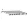 Auvent rétractable électrique Anthracite et blanc 3,5 x 2 m 616389616389