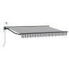 Auvent rétractable électrique Anthracite et blanc 3,5 x 2 m 616390616390