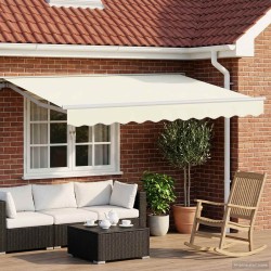 Auvent rétractable électrique Crème et Blanc 3,5 x 2 m 616402616402
