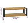 Armoire murale de salle de bain 110x45x35cm Bois de teck solide 616403616403