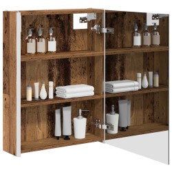 Armoire Miroir de Salle de Bain Bois ancien 53,5 x 15,5 x 70 cm 616404616404