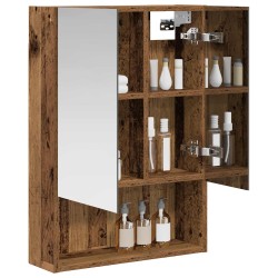 Armoire Miroir de Salle de Bain Bois ancien 50 x 14,5 x 70 cm 616405616405