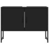 Armoire lavabo de salle de bain noir 80x33x60cm bois ingénierie 616409616409