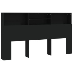 Armoire de tête de lit Noir 180x19x103,5 cm 616412616412