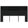 Armoire de tête de lit Noir 180x19x103,5 cm 616412616412