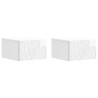 Cabinet de chevet mural 2 pcs Blanc brillant 49 x 34,5 x 20 cm 616415616415