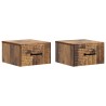 Cabinet de chevet mural 2 pcs Bois ancien 34,5 x 33 x 20 cm 616416616416