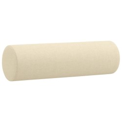 Canapé 2 places avec oreillers décoratifs crème 120 cm tissu 616423616423