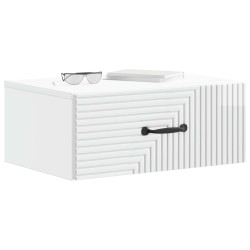 Cabinet de chevet mural 2 pcs Blanc brillant 49 x 34,5 x 20 cm 616424616424