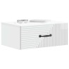Cabinet de chevet mural 2 pcs Blanc brillant 49 x 34,5 x 20 cm 616424616424