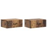 Cabinet de chevet mural 2 pcs Bois ancien 49 x 34,5 x 20 cm 616426616426