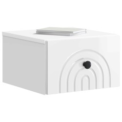 Cabinet de chevet mural 2 pcs Blanc brillant 33 x 34,5 x 20 cm 616427616427