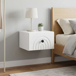 Cabinet de chevet mural 2 pcs Blanc brillant 33 x 34,5 x 20 cm 616427616427