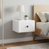 Cabinet de chevet mural 2 pcs Blanc brillant 33 x 34,5 x 20 cm 616427616427