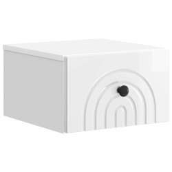 Cabinet de chevet mural 2 pcs Blanc brillant 33 x 34,5 x 20 cm 616427616427