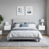 Cabinet de chevet mural 2 pcs Blanc brillant 33 x 34,5 x 24 cm 616428616428
