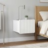 Cabinet de chevet mural 2 pcs Blanc brillant 33 x 34,5 x 24 cm 616428616428