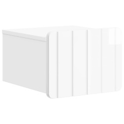 Cabinet de chevet mural 2 pcs Blanc brillant 33 x 34,5 x 24 cm 616428616428