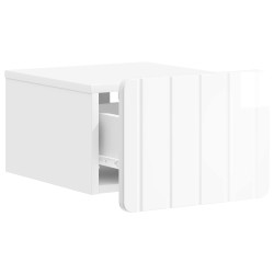 Cabinet de chevet mural 2 pcs Blanc brillant 33 x 34,5 x 24 cm 616428616428