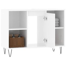 Armoire de salle de bain blanc brillant 80x33x60 cm 616432616432