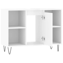 Armoire de salle de bain blanc brillant 80x33x60 cm 616432616432