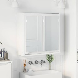 Armoire Miroir de Salle de Bain Blanc brillant 60 x 20 x 60 cm 616433616433