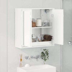 Armoire Miroir de Salle de Bain Blanc brillant 60 x 20 x 60 cm 616433616433