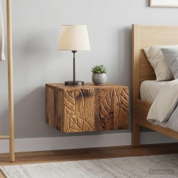 Cabinet de chevet mural 2 pcs Bois ancien 49 x 34,5 x 20 cm 616434616434