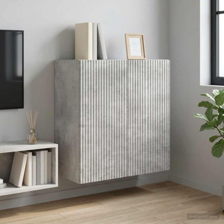 Armoire Murale Gris béton 59 x 31 x 60 cm Bois d'ingénierie 616445616445