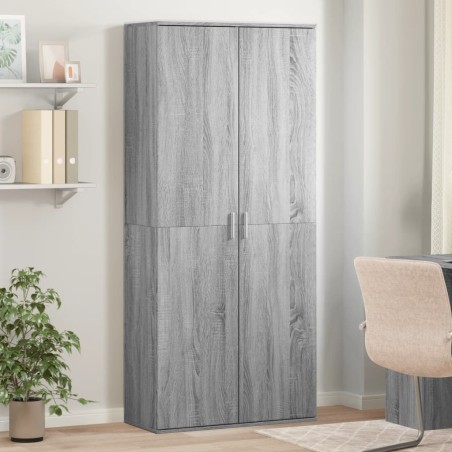 Buffet haut sonoma gris 80x35x180 cm bois d'ingénierie 616451616451
