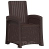 Chaise de jardin inclinable imitant le rotin 2 pcs Marron PP 616453616453